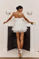 Summerlake Strapless Tulle Mini Dress Off White